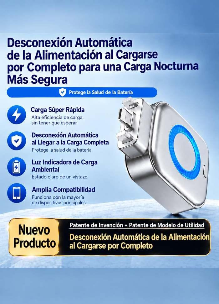 Adaptador USB-C con corte automático de carga
